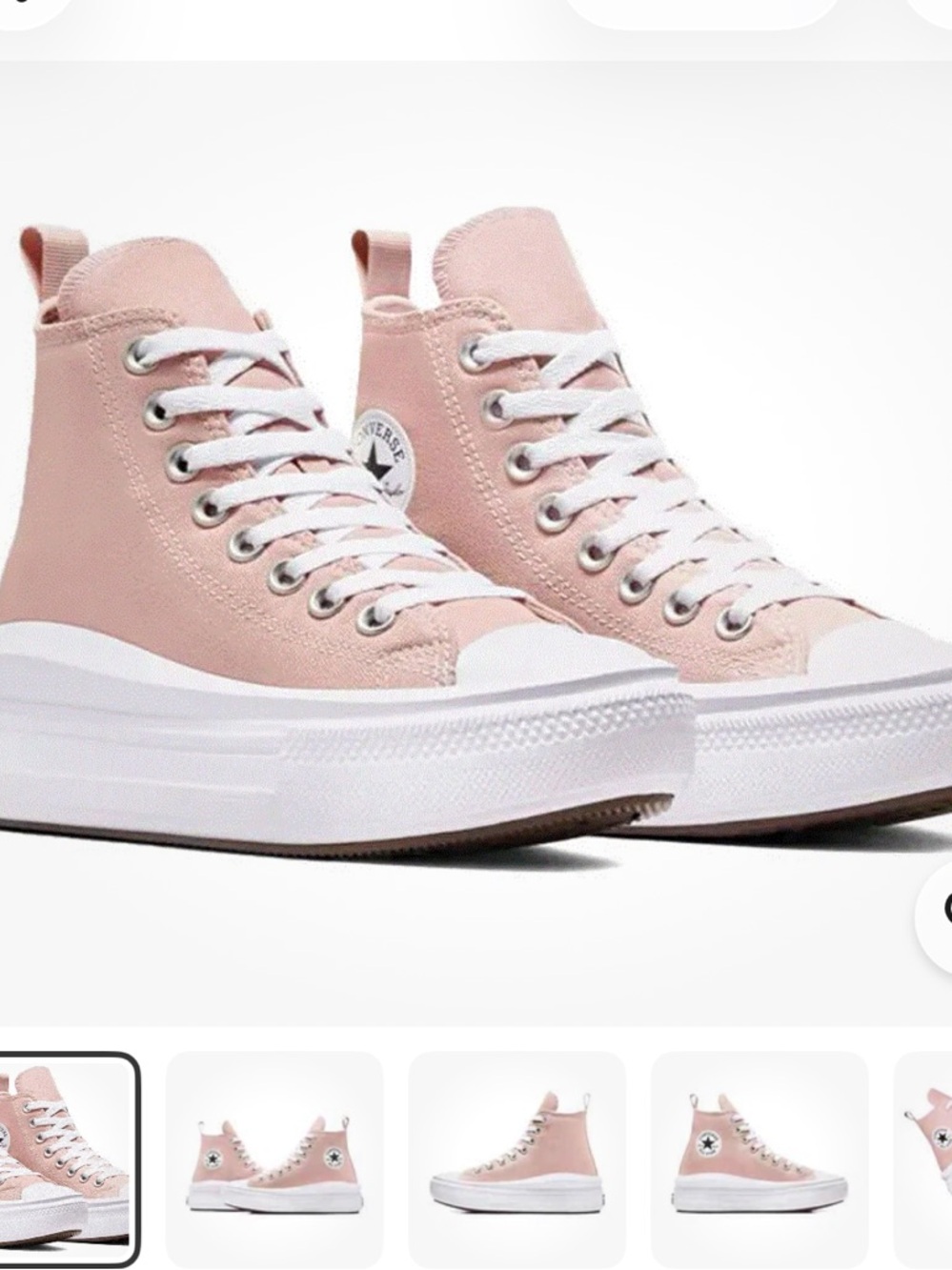 Converse Pink High Top Platform Sneakers